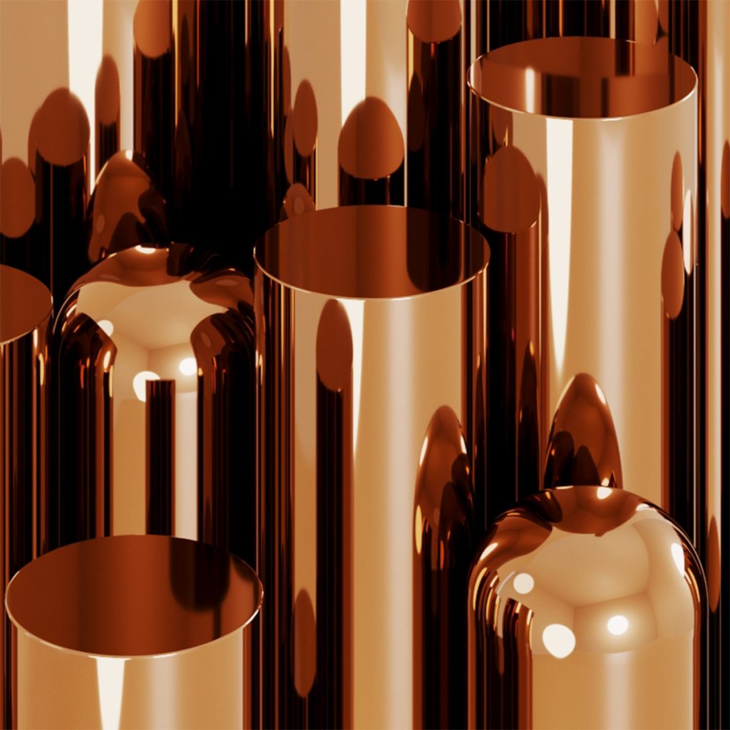 Polished copper